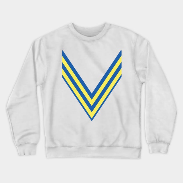 Leeds 1978 Blue, Yellow White V Collar Crewneck Sweatshirt by Culture-Factory